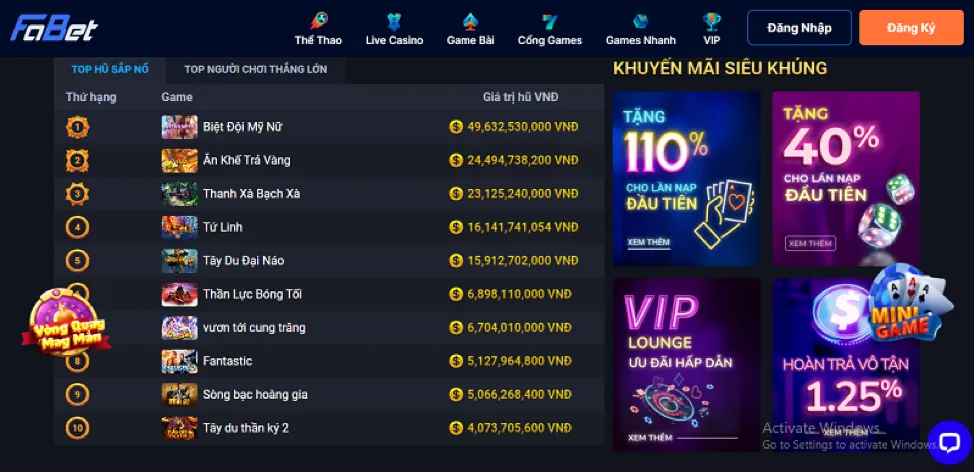 Tổng quan các ưu đãi df999